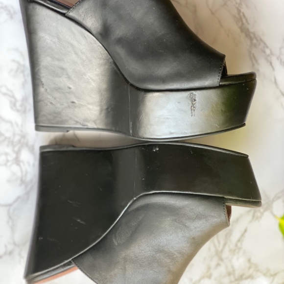 Jeffrey Campbell Peep Toe Wedge Slides - Picture 3 of 3